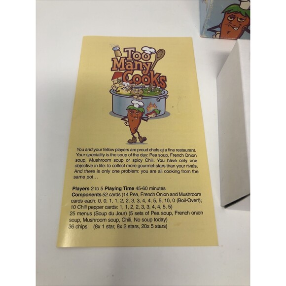 Too Many Cooks Card Game 2002 by Reiner Knizia R&R Games HTF RARE Complete - Picture 3 of 8